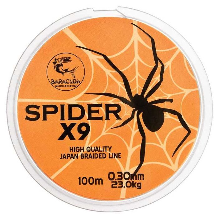 Fir textil Baracuda Spider X9 100m 9 fire orange-fluo spinning si crap