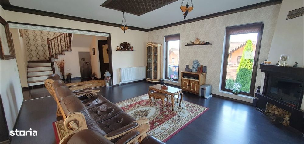 Casa single 4 camere, 3 bai, 528 mp teren utilata si mobilata Corunca