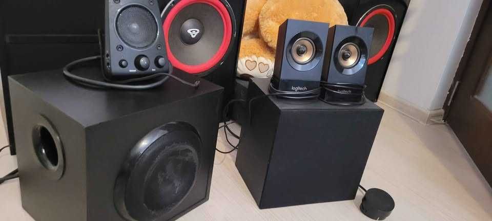 Boxe Logitech 2.1 Z623, 200W RMS, Negru bass subwoofer