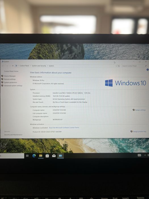 LaptopThinkPad T590 Intel Core i7, 16GB RAM, SSD 512GB