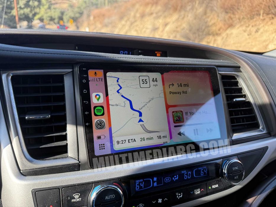 Toyota Highlander 2014-2019 Мултимедия Навигация Android