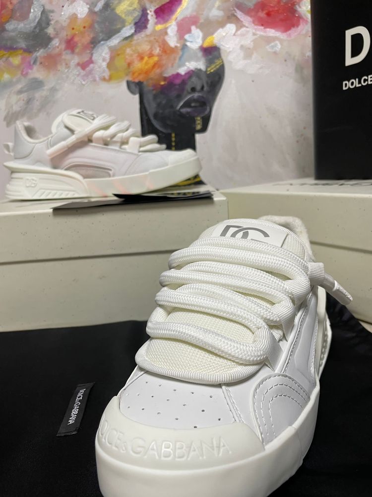 Adidasi / Sneakers Dolce & Gabbana full white Premium