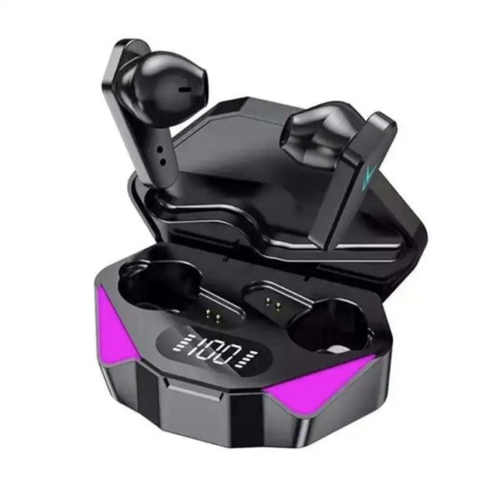 Гейминг Bluetooth  безжични слушалки с дигитален дисплей