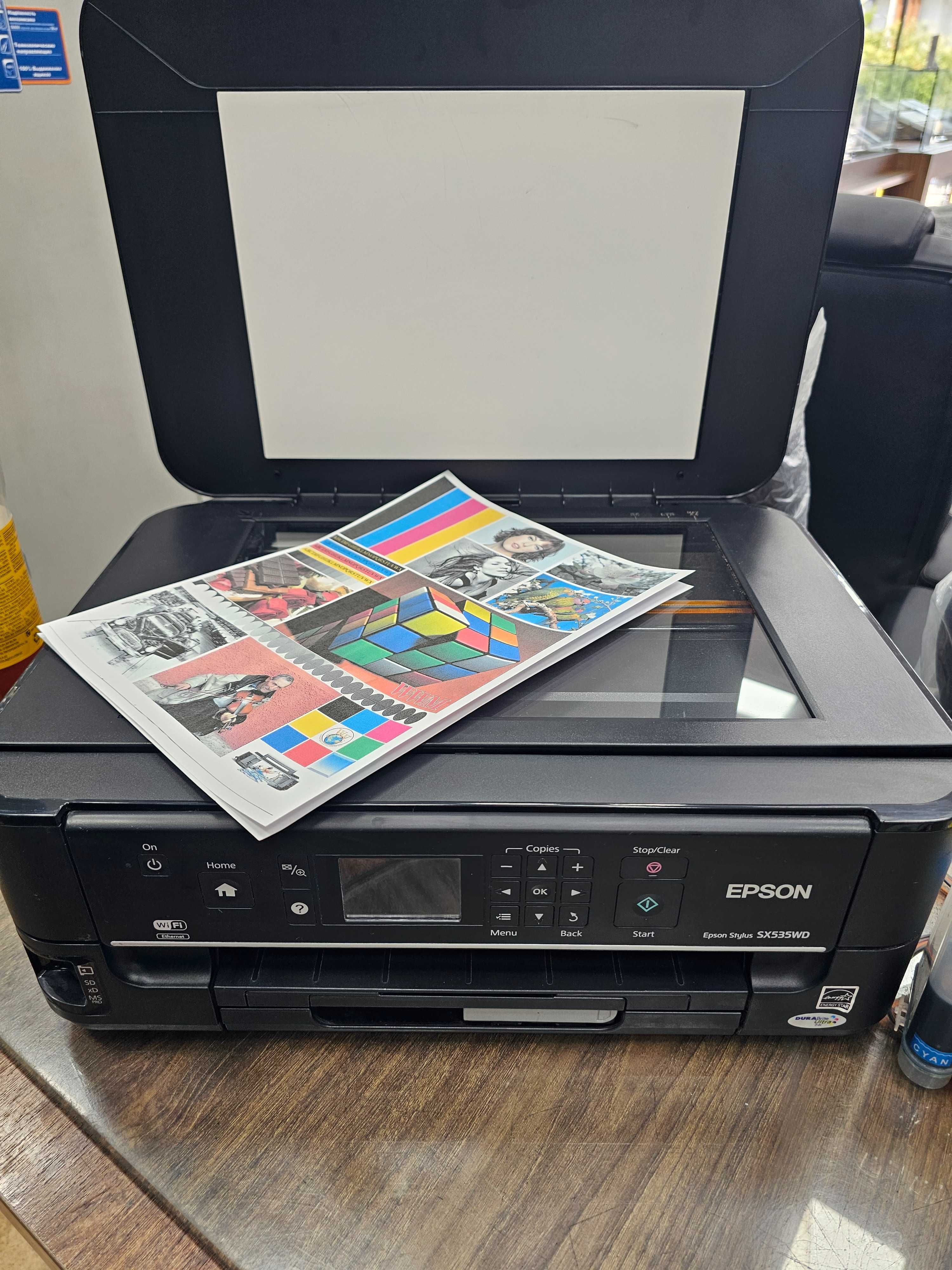 Epson Sx 535 WD Rangli 4/1 Printer Skaner Kserx Tiniq Kam ishlagan