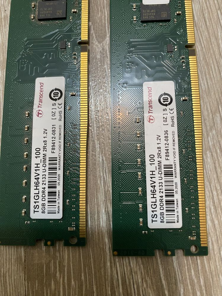 Продам озу 16гб пара по 8гб DDR4