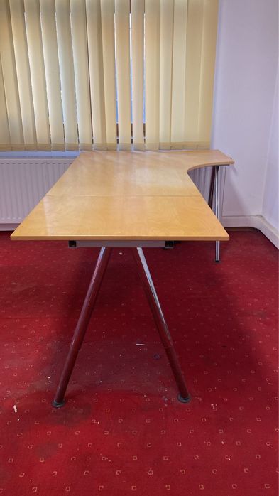 Birou Ikea lemn cu inox