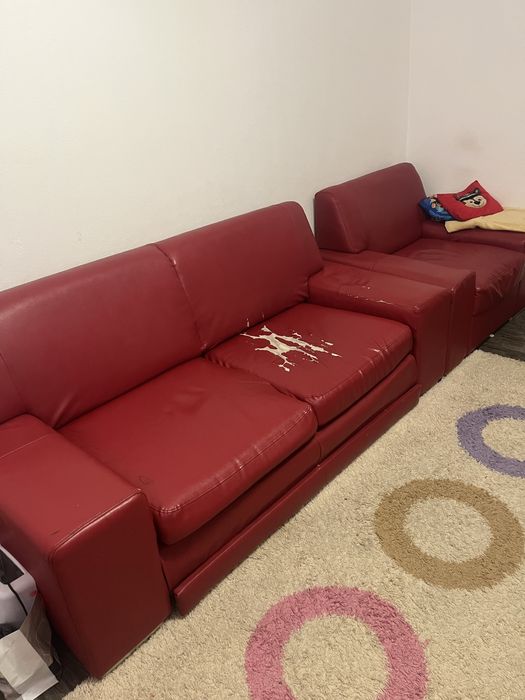 Canapea extensibila cu doua fotolii