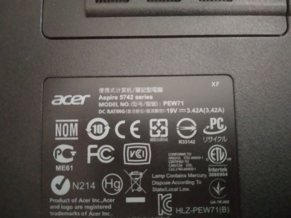 ACER Aspire 5742 ZG - SSD 512gb