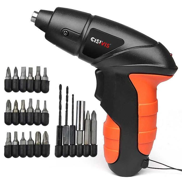 Surubelnita electric acu capete si prelungitor, BOX