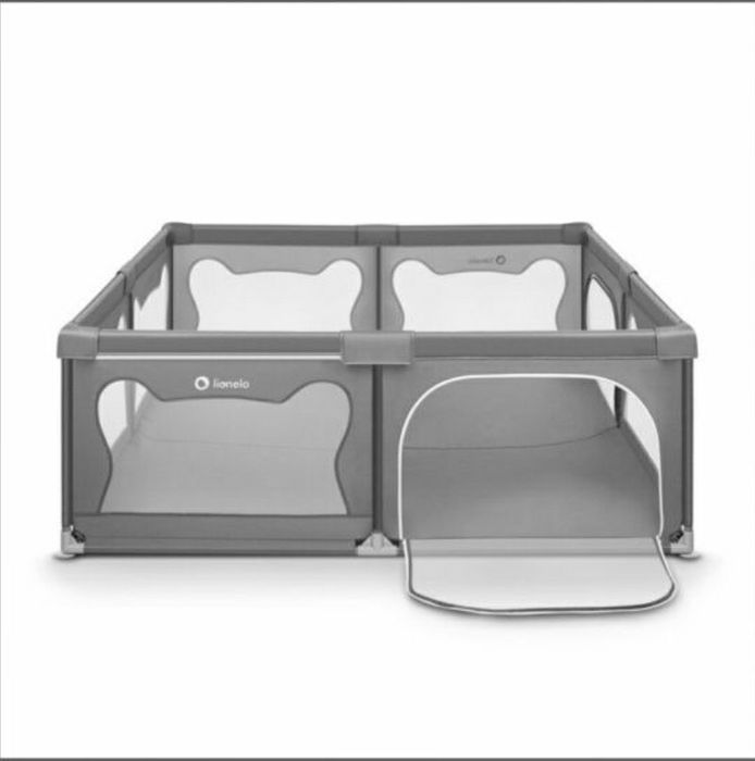 Tarc de joaca pentru copii VIP - Lionelo Willow XL 180 x 200, Gray