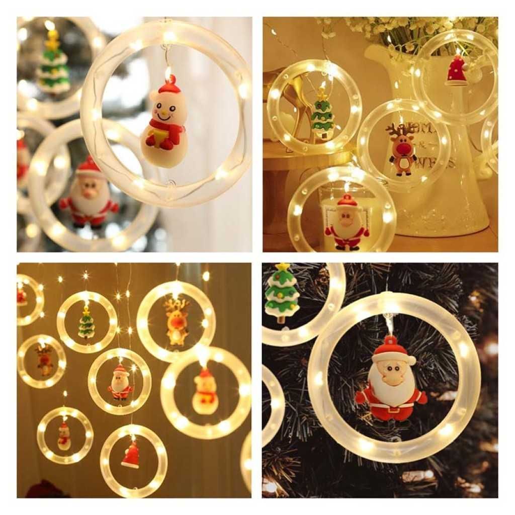 Светещи LED рингове с коледни фигурки
