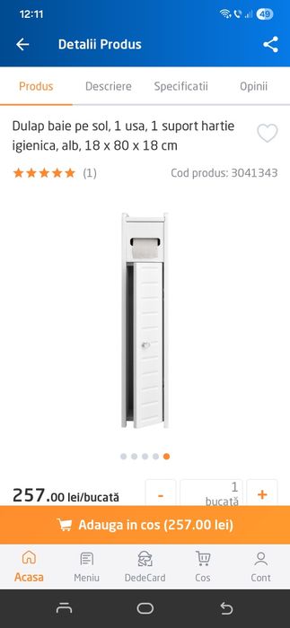 Suport hartie igienică nou