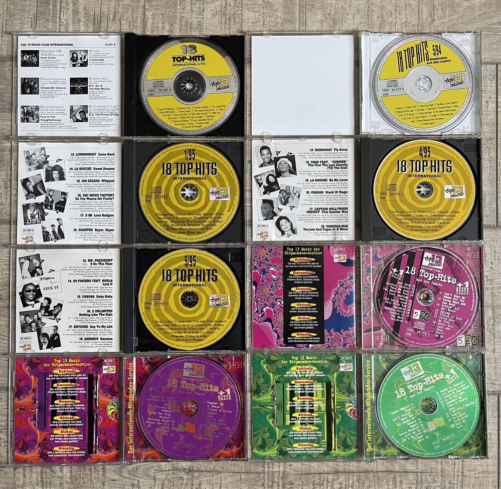 Lot 16 cd-uri originale compilatii anii 90