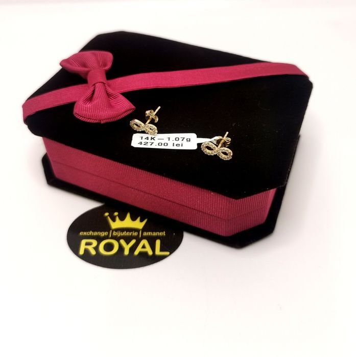 Bijuteria Royal cercei din aur 14k 1.07 gr
