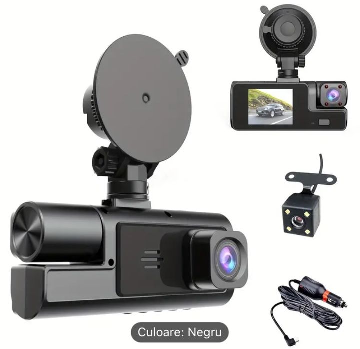 Camera de bord HD cu 3 camere + card 32 GB