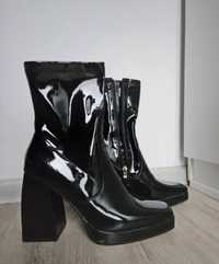 Botine negre lăcuite CROPP marimea 41