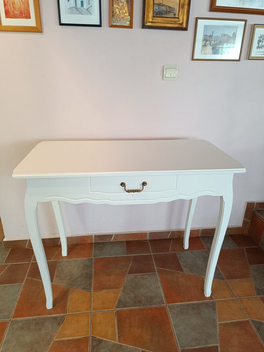 Consolă, masă cu sertare din lemn masiv