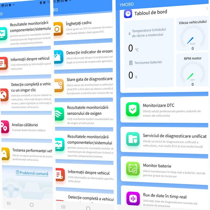 Scaner, tester OBD2 citire/diagnosticare a mașinii  pentru IOS/Android