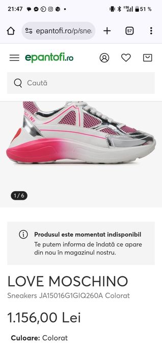 Vând adidași love moschino