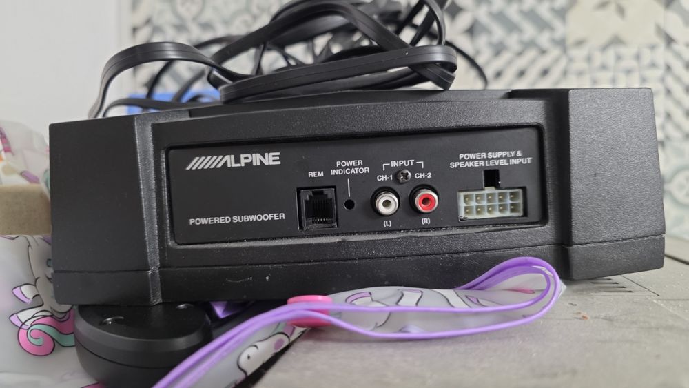 Subwoofer alpine compact flat pwe v80