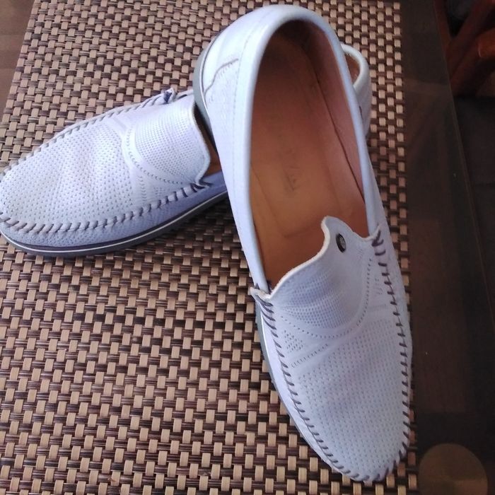 Мужские туфли макасины  из натуральной кожи, размер 43