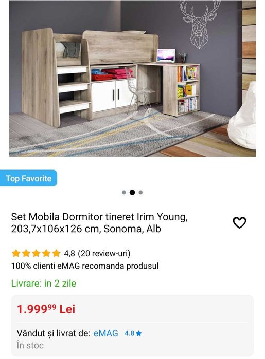 Vand Mobila camera copil,cumparata cu 10 luni in urma.