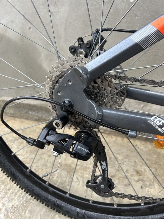 Rockrider st120 gri-portocaliu 27,5” + antifurt luma + ulei de lant