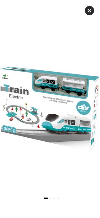Circuit tren electric cu lumini, sunete, Mappy City Rail, 56 piese