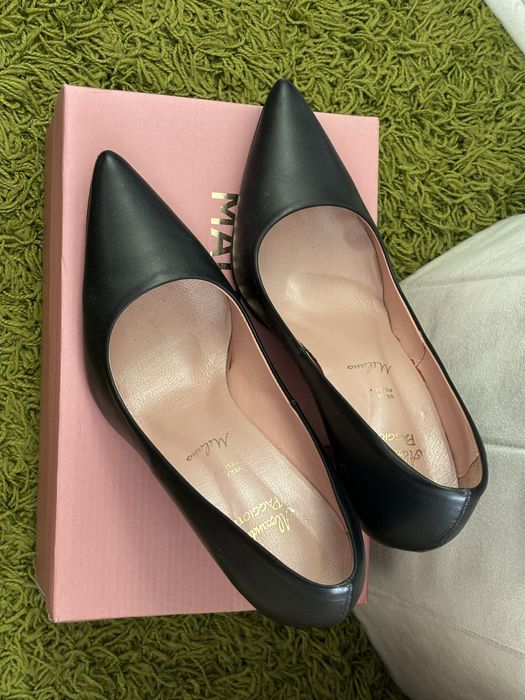 Черни кожени високи обувки