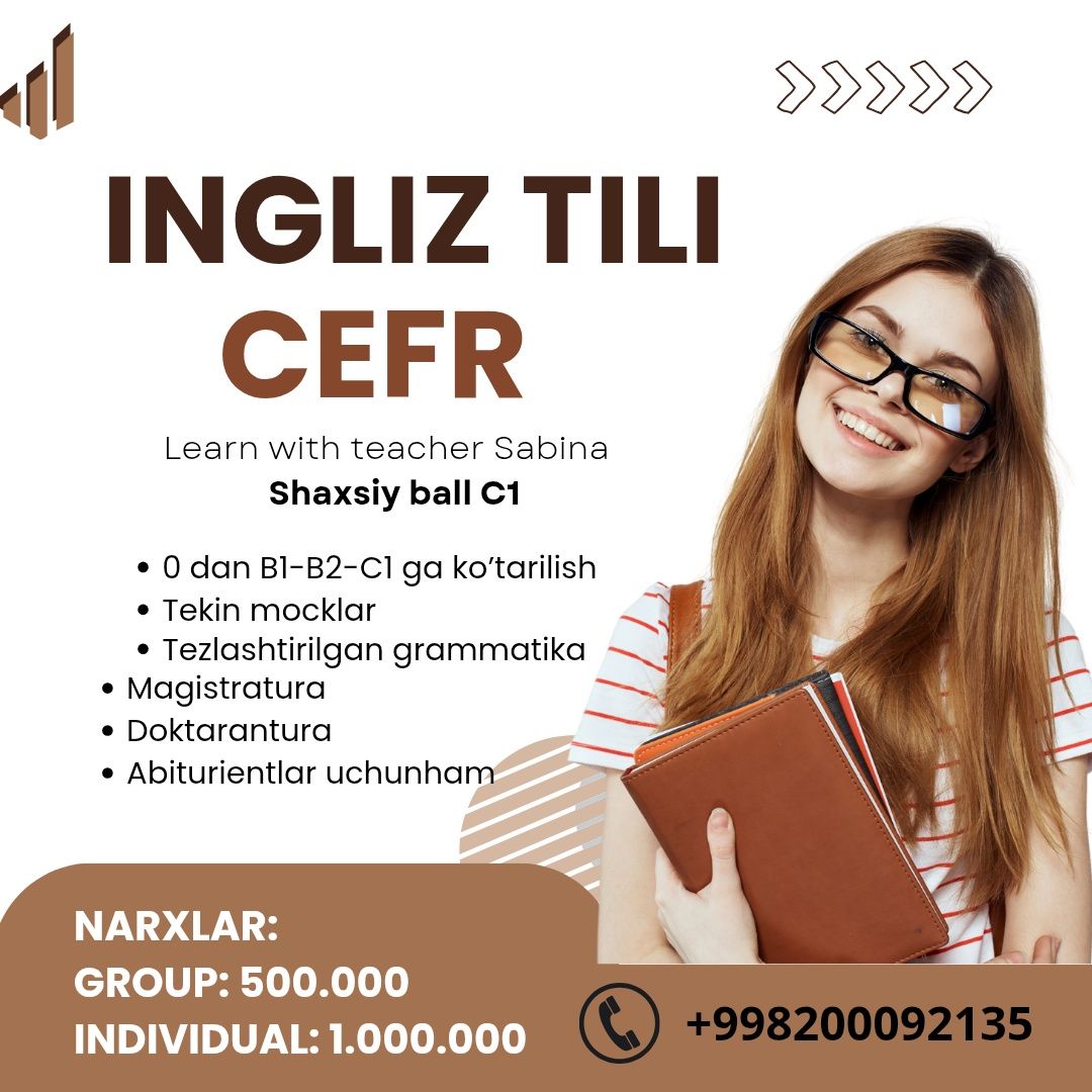 Online va offline ingliz tili, CEFR sertifikatiga tayyorlaymiz