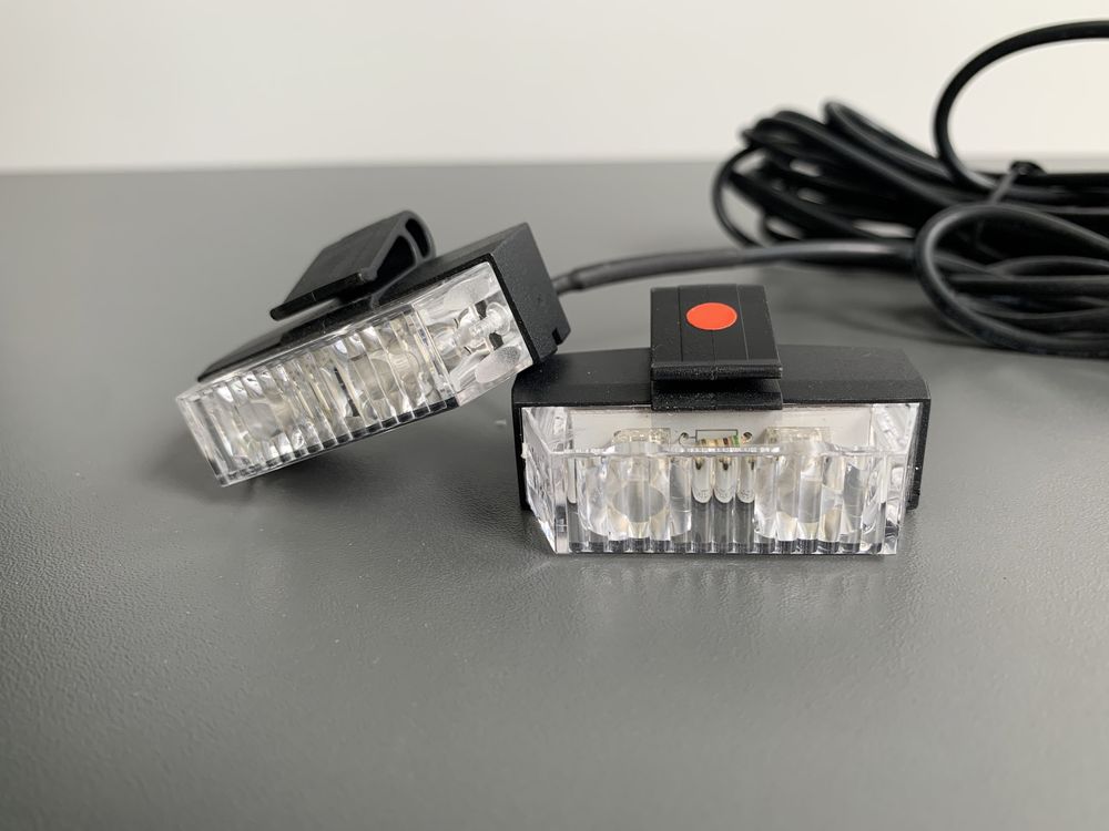 Stroboscoape auto LED grila 2x8 rosu albastru profesional