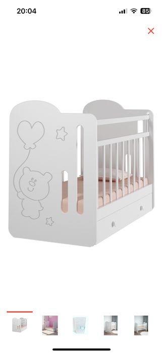 Детская кровать новая,вместе с матрасом