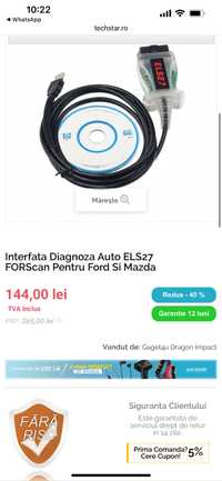 Vand Interfata Diagnoza Auto ELS27 FORScan Pentru Ford Si Mazda
