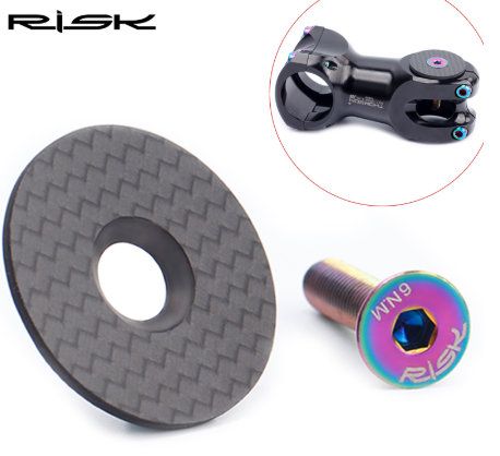 Capac cuveta Risk carbon 28.6 sau 31.8 headset cu surub titanium 6gr.