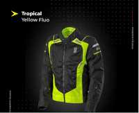 Geaca moto textil OJ J221 Tropical Man Negru/Galben Fluo