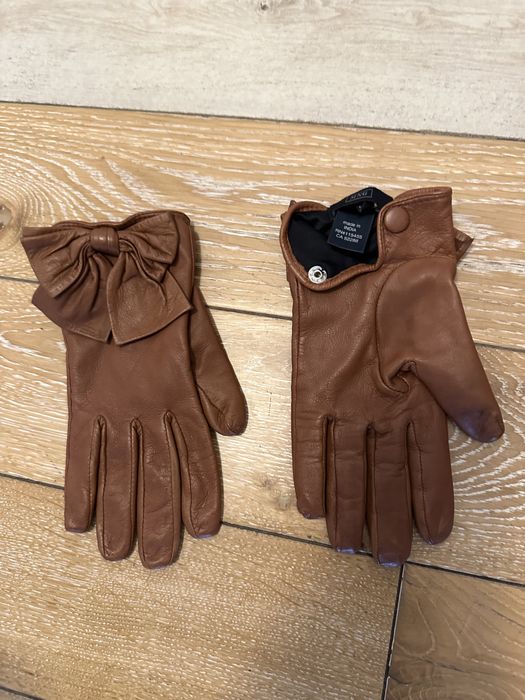 Manusi piele naturala MANGO, mar. S !!