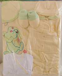 Комплект за бебе 10 части с голяма пелена за пренасяне на бебето