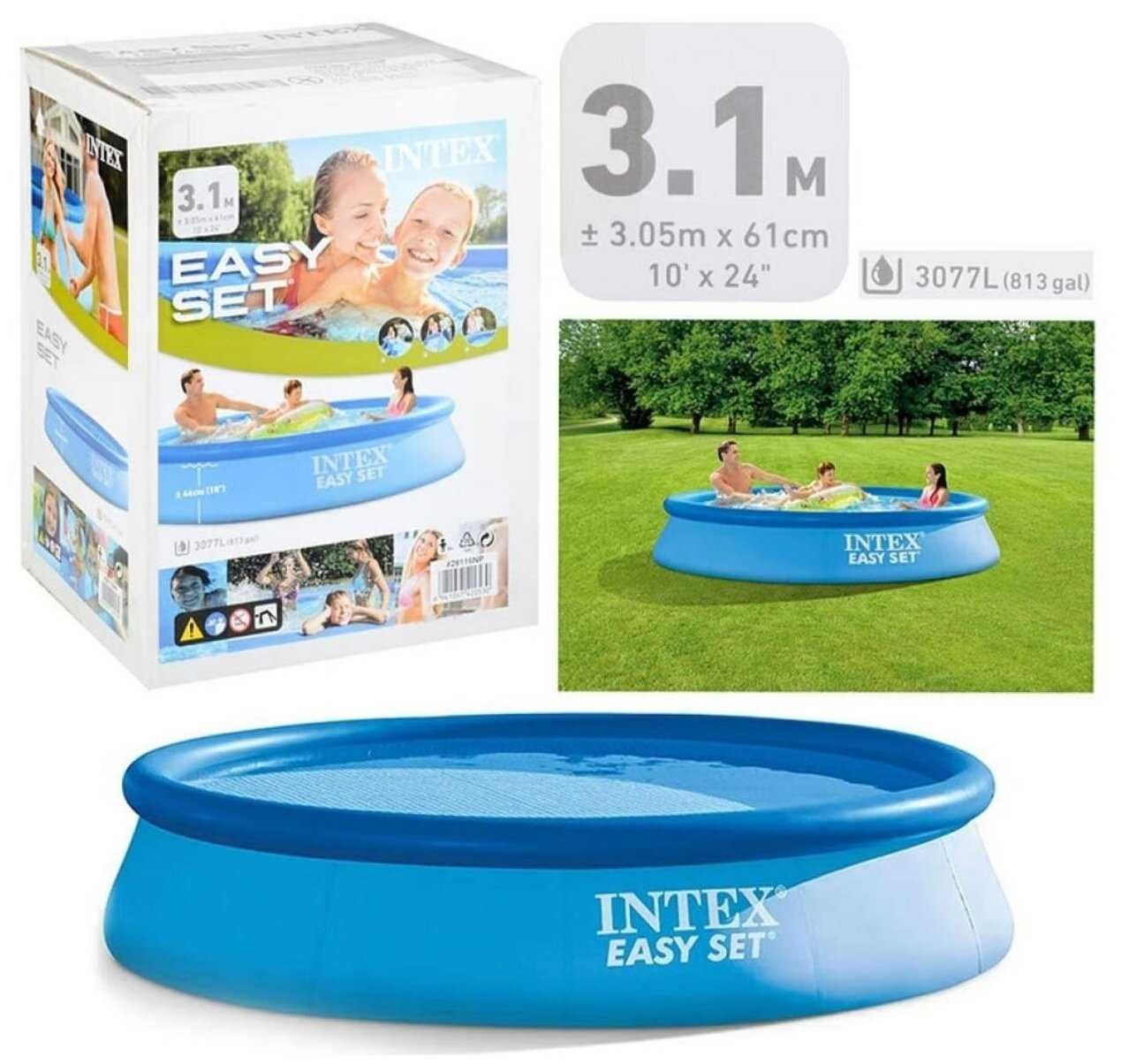 Basseyn Intex Easy Set 886, 3853, 1942, 2419, 3853 litr интекс бассейн