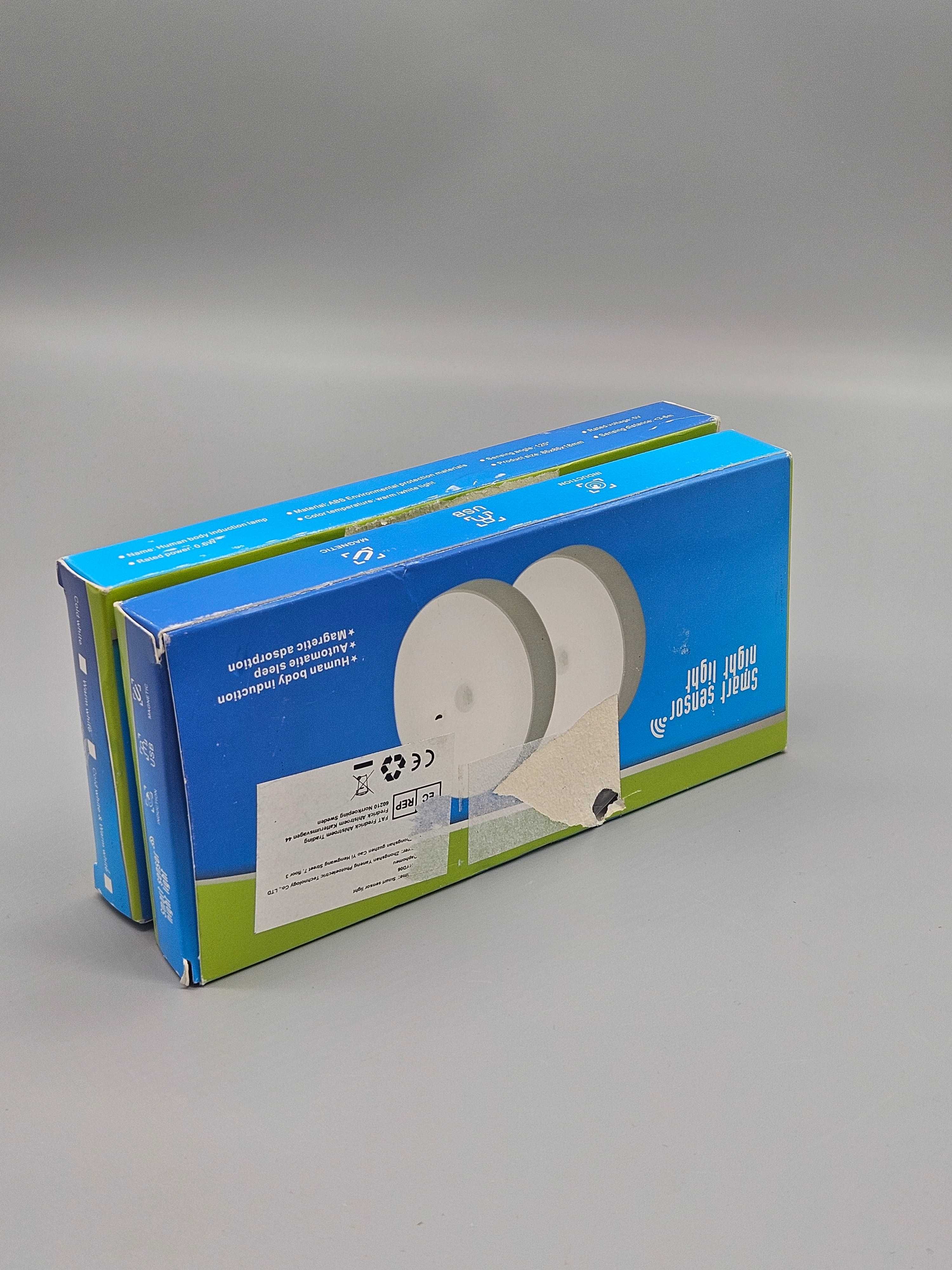 LED нощни лампи с датчик за движение, магнитен и USB ,комплект -2 броя