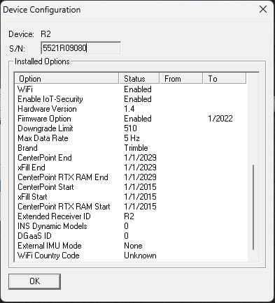 Gnss Trimble R2 radio UHF toate constelatiile active rover rtk