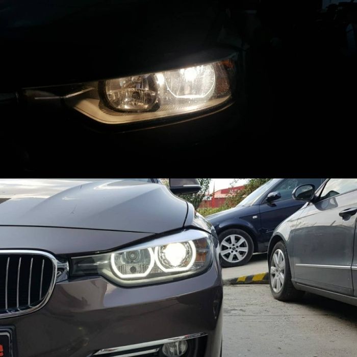 Lupe Morimoto+Kit Xenon +Angel eyes DTM OEM Led SAMSUNG BMW F30