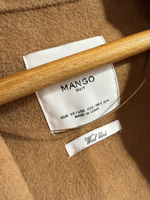 Кафяво палто mango