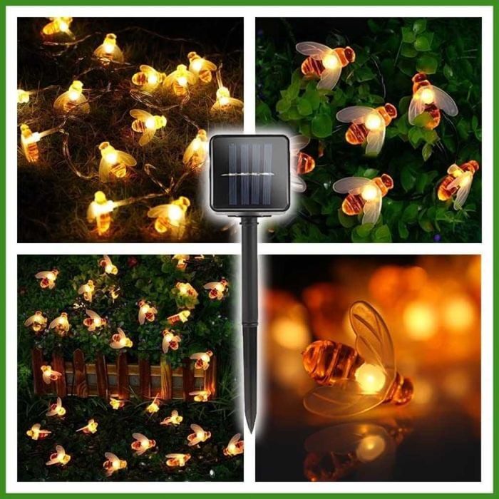 Светещи гирлянди със соларно захранване