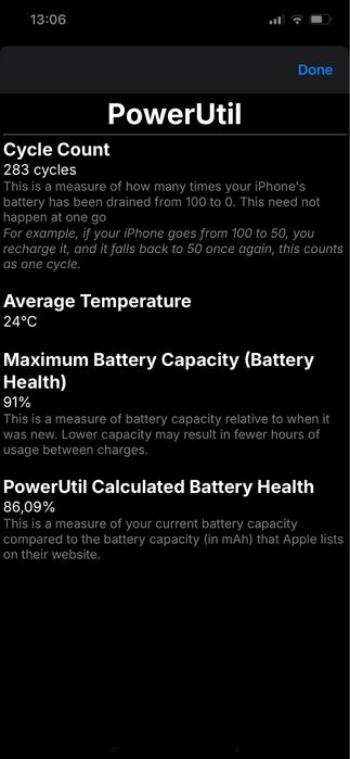 Baterie Originală iPhone XS Max 91% Viață
