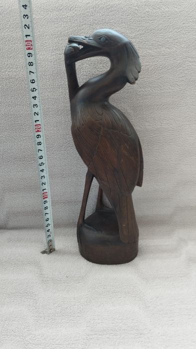 Дървена фигурка птица