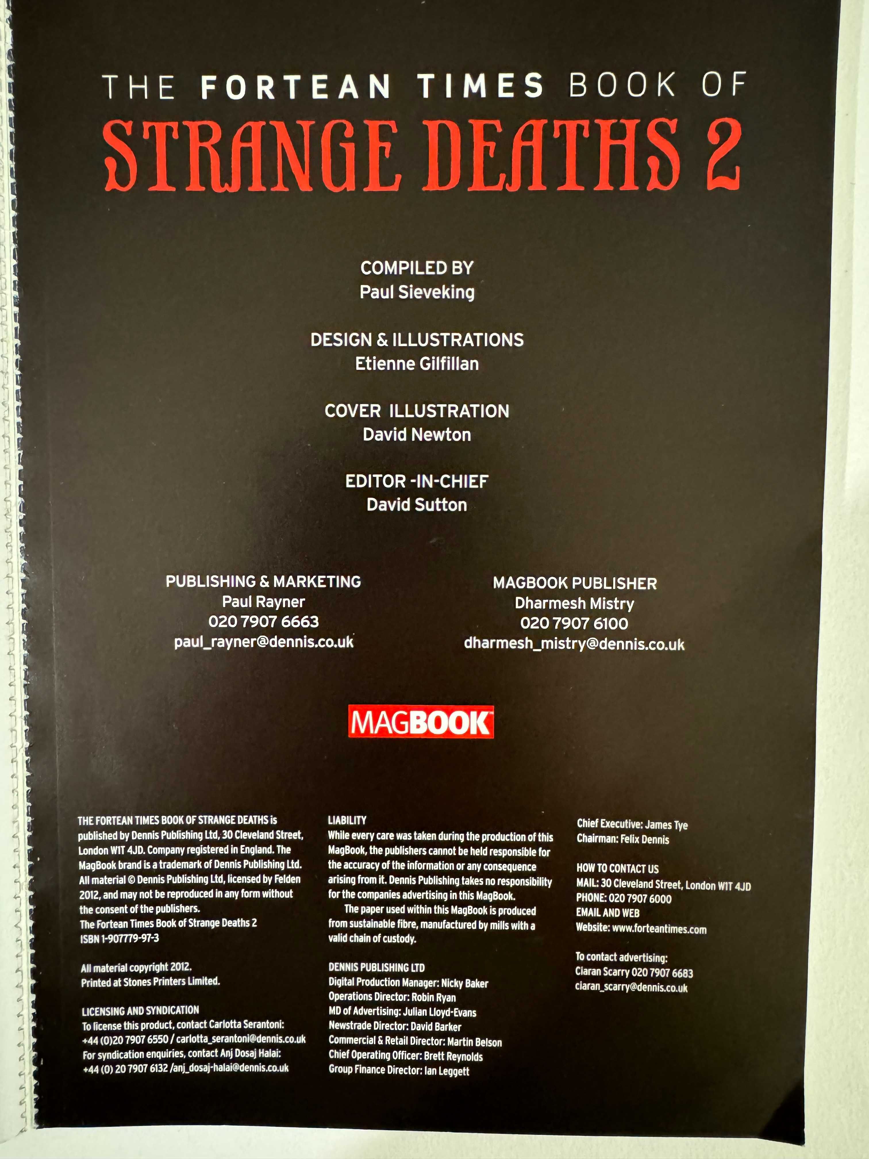 The Fortean Times Book of Strange Deaths 2