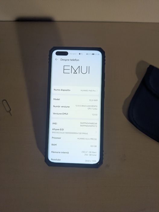 Telefon Smartphone HUAWEI P40 Pro 256GB cu cameră performantă & putere