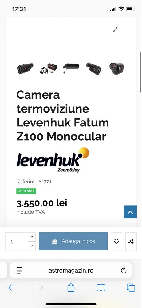 Cameră termo Levenhuk Fatum Z100 garantie