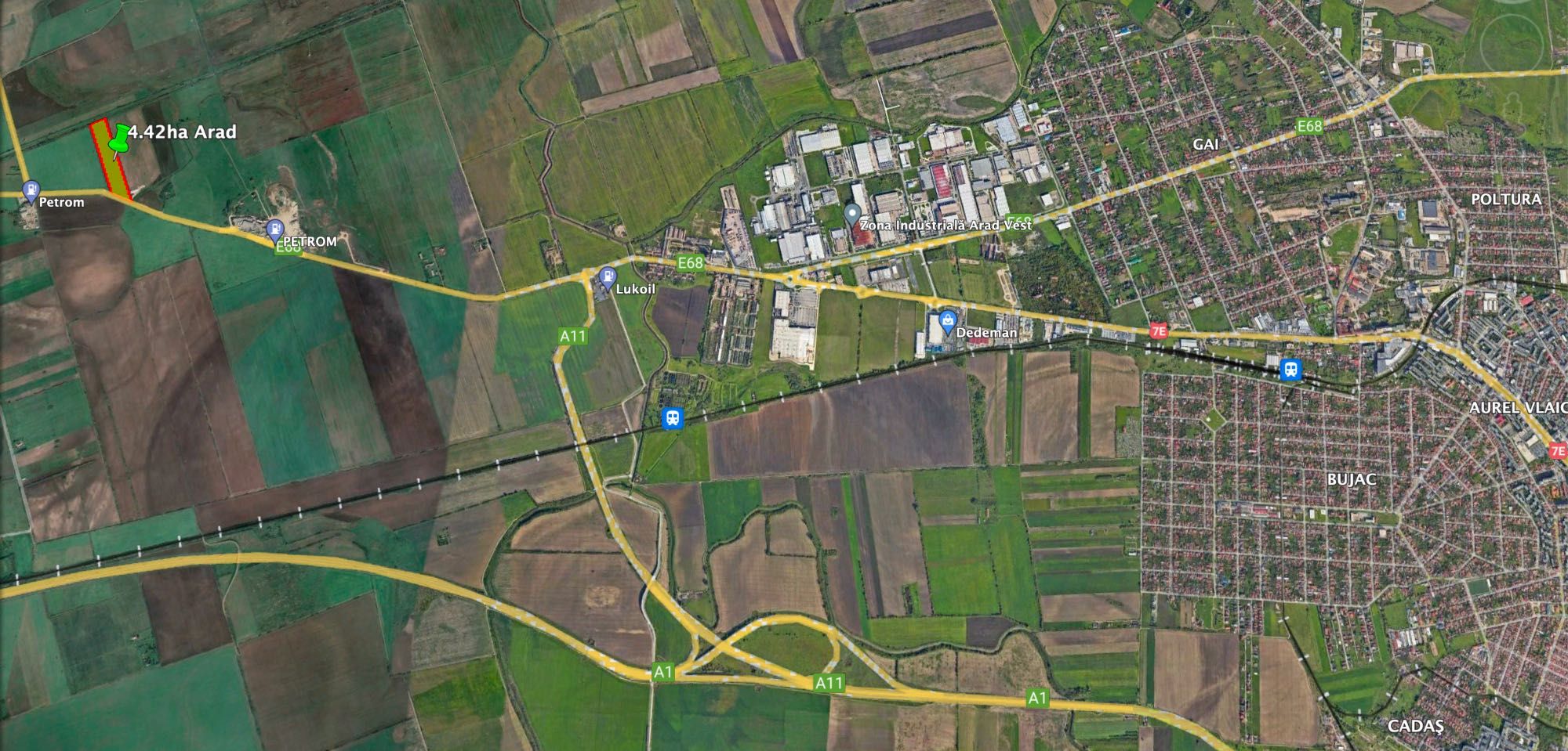 OCAZIE!44.200mp Arad industrial deschidere 130m DN7 langa nod rutier