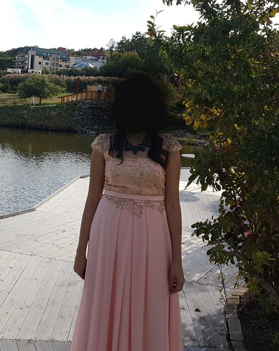 Rochie de seara, lunga, din voal